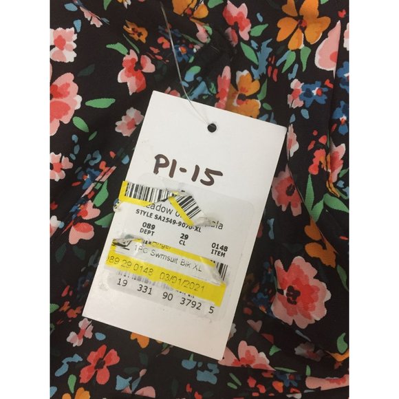 Women's Sea Angel One Piece Strapless Floral Print Swimsuit Size XL - Picture 10 of 10